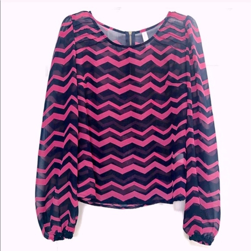 Classic Chevron Striped Blouse/Top by Xhilaration